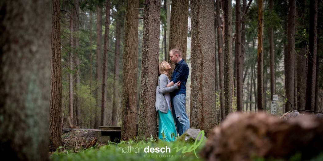 Nolde Forest Engagement Session By Reading Wedding Photographer Nathan Desch Photography