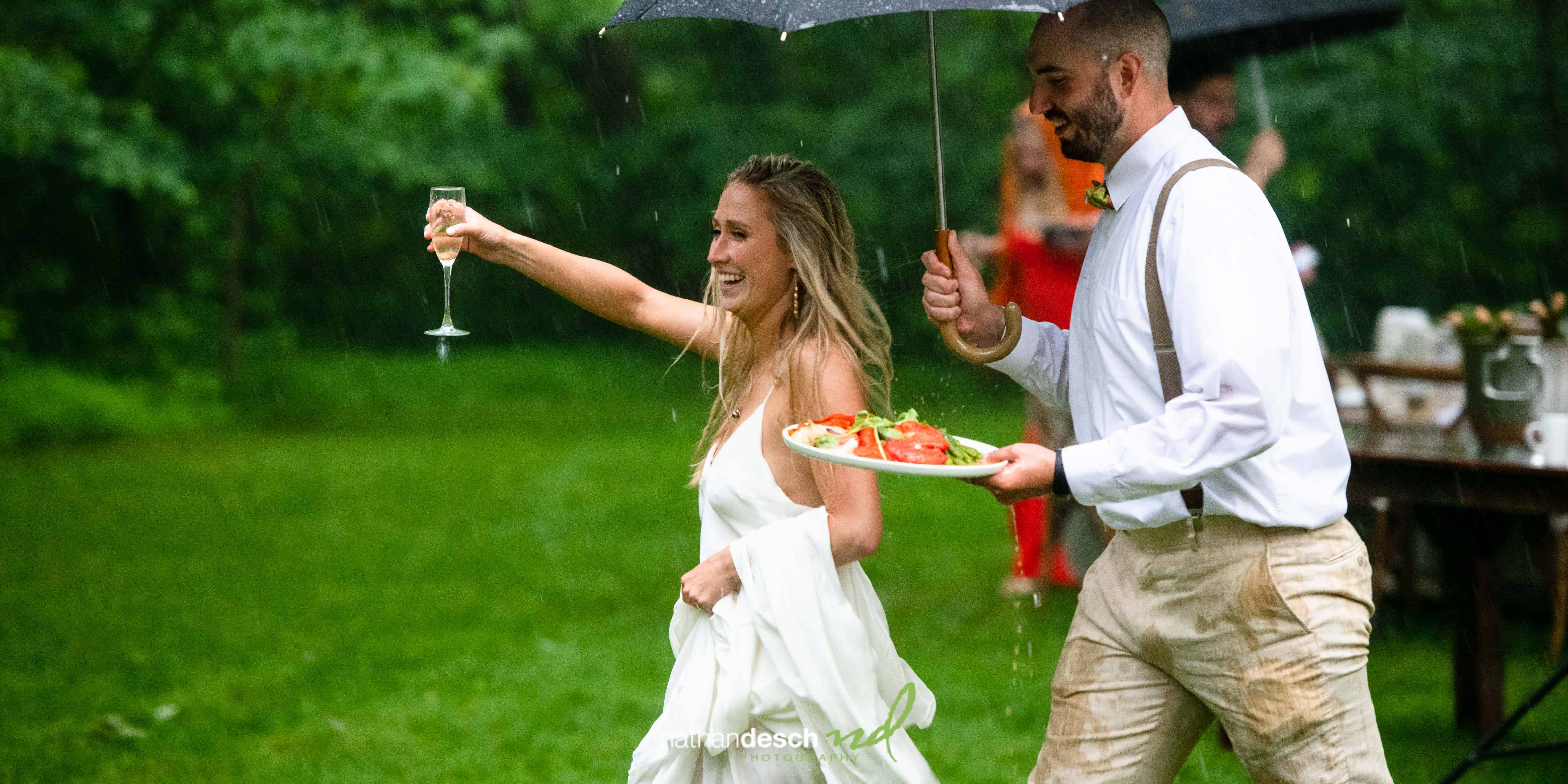 Rainy Wedding Pictures