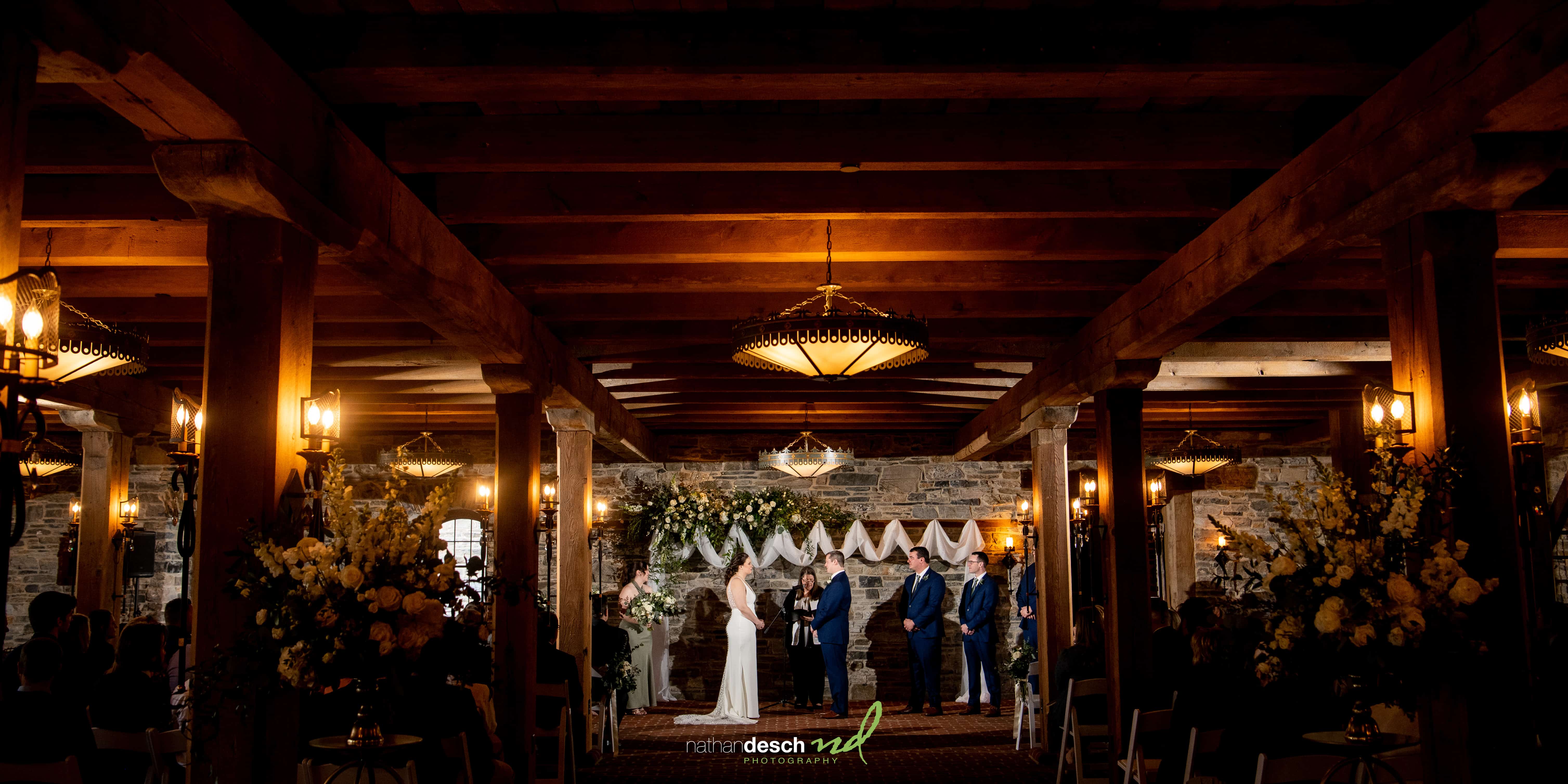 wedding ceremony at the star barn
