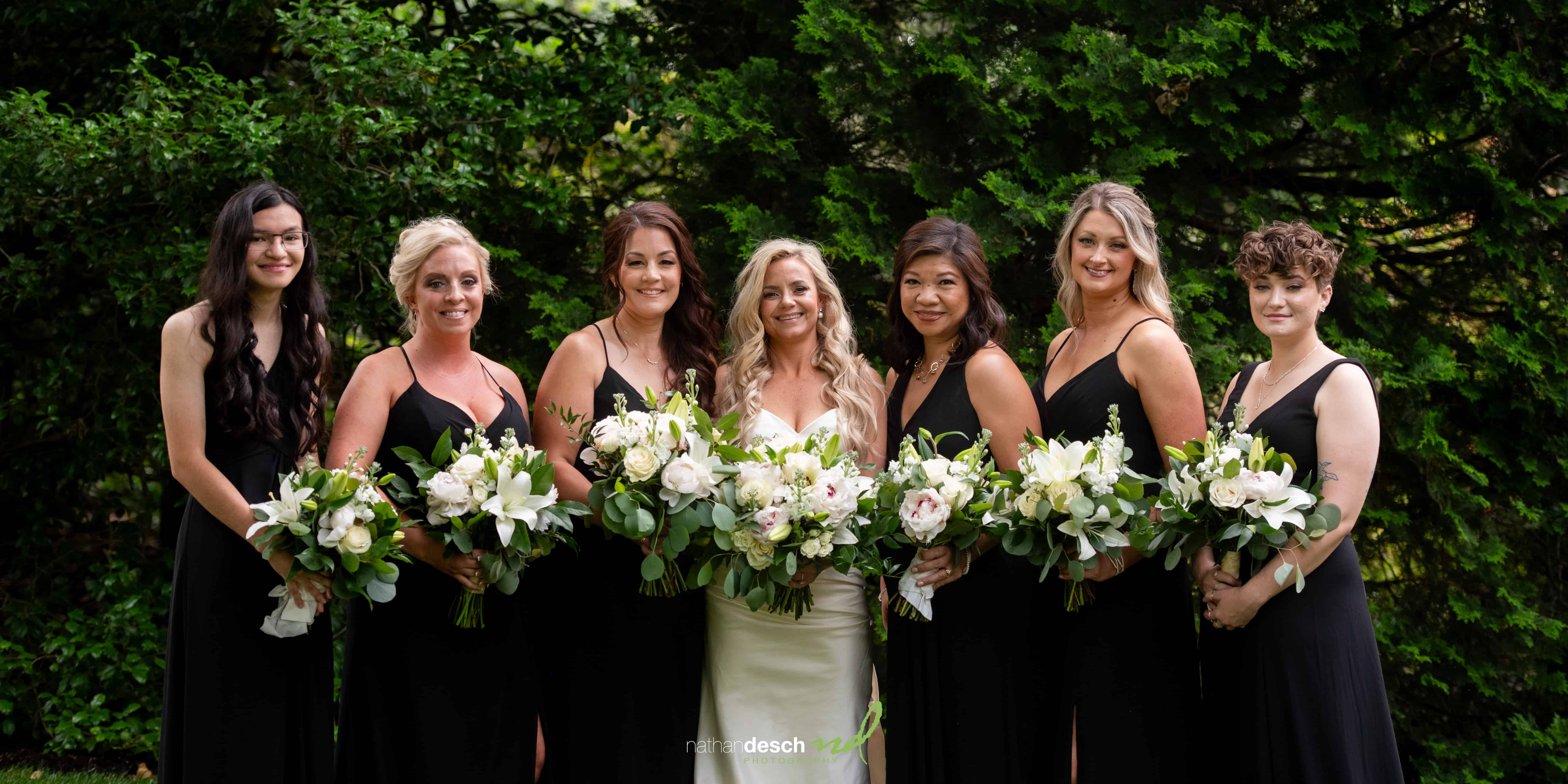 bride and bridesmaids