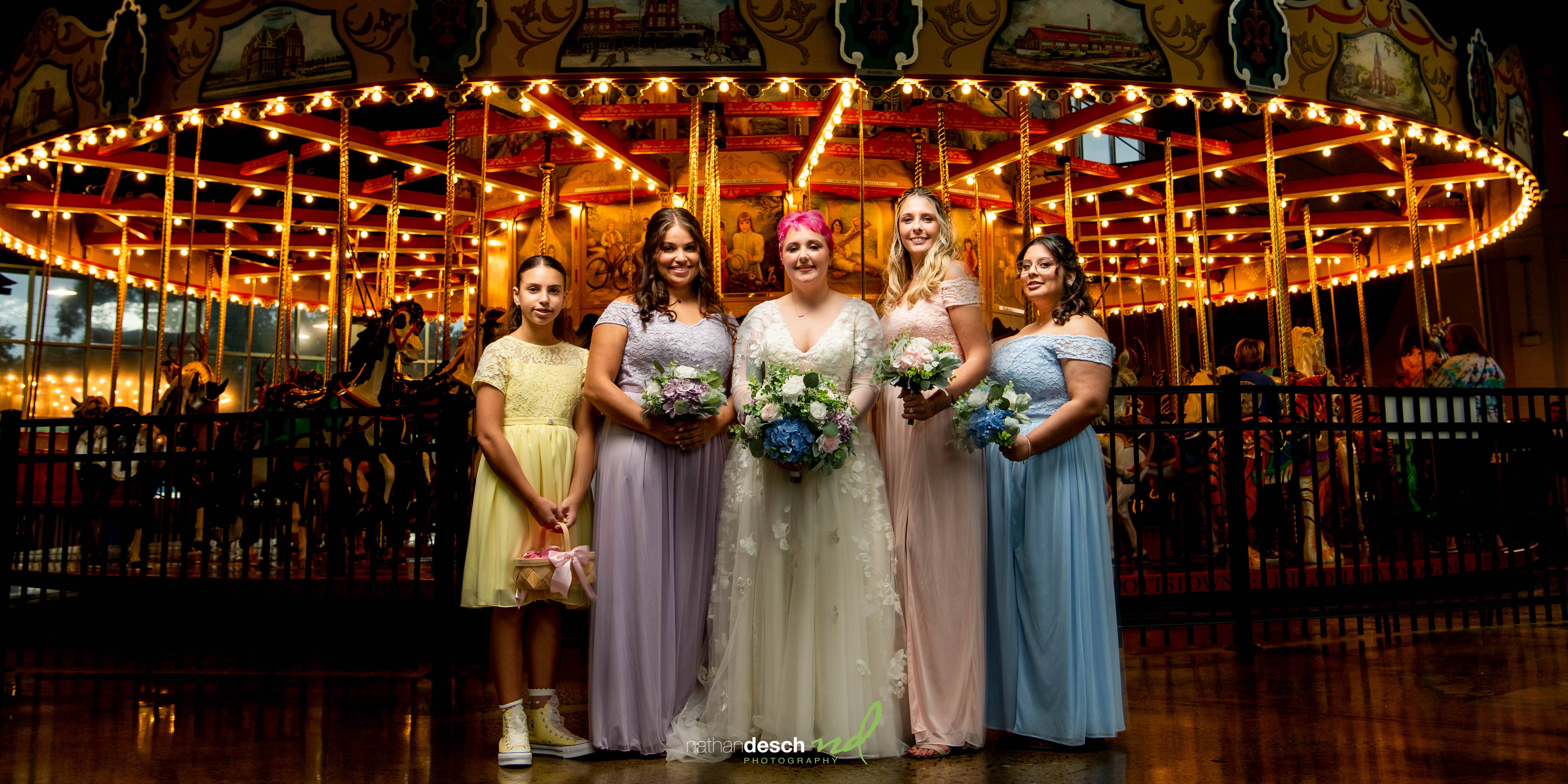 epic picture of bride and bridesmaids