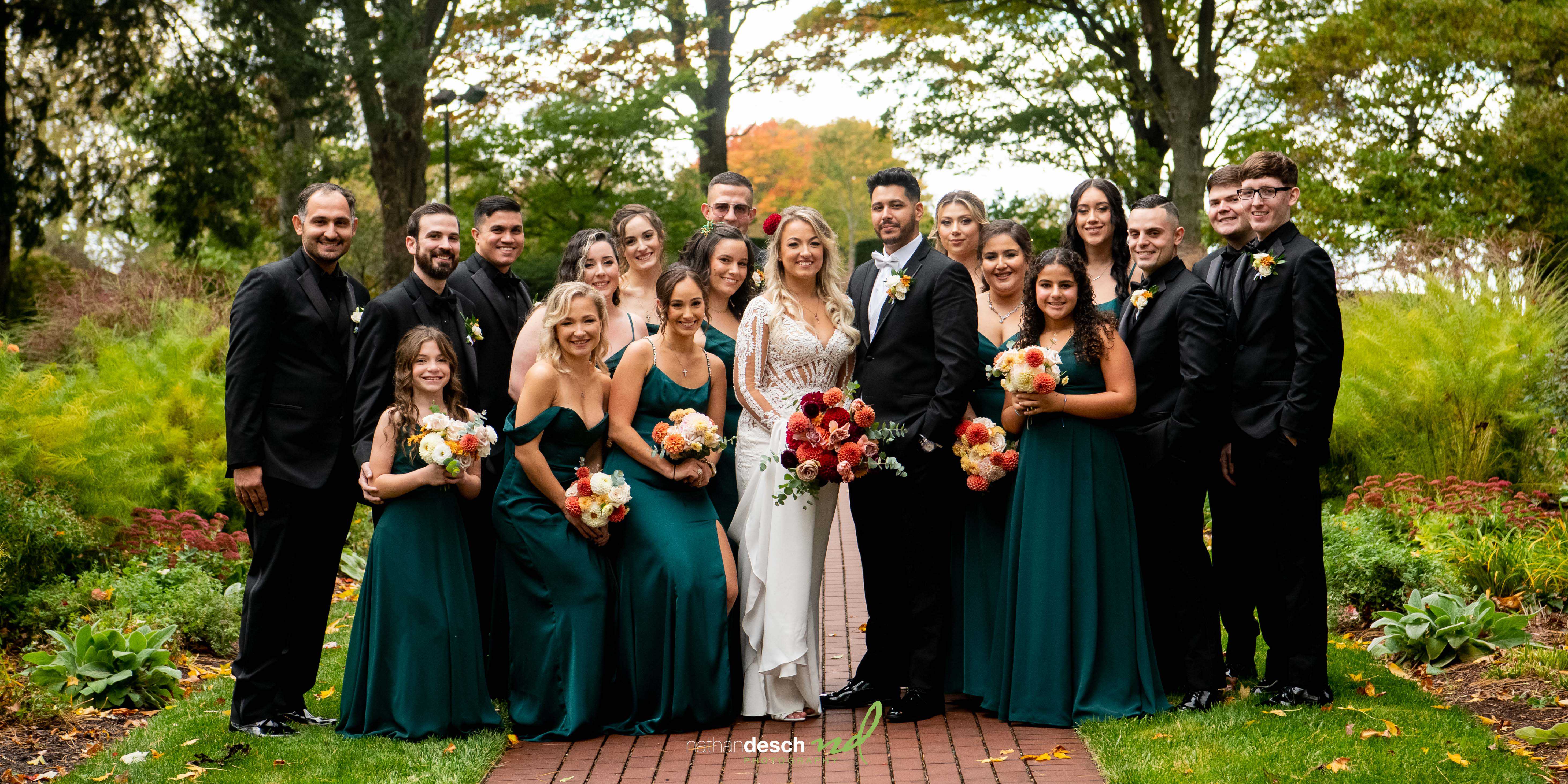 Whole wedding party at drumore estate