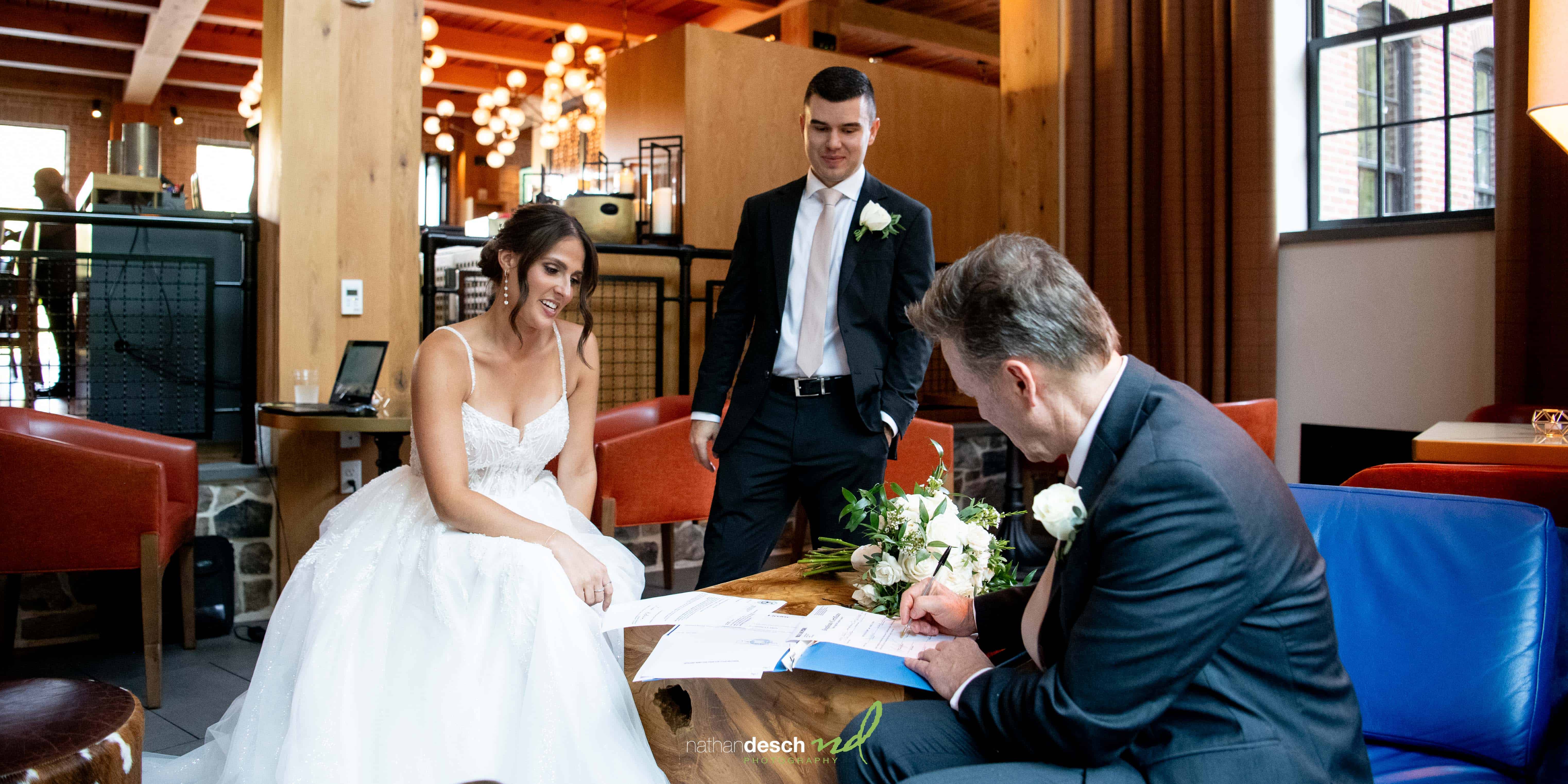 signing the marriage certificate