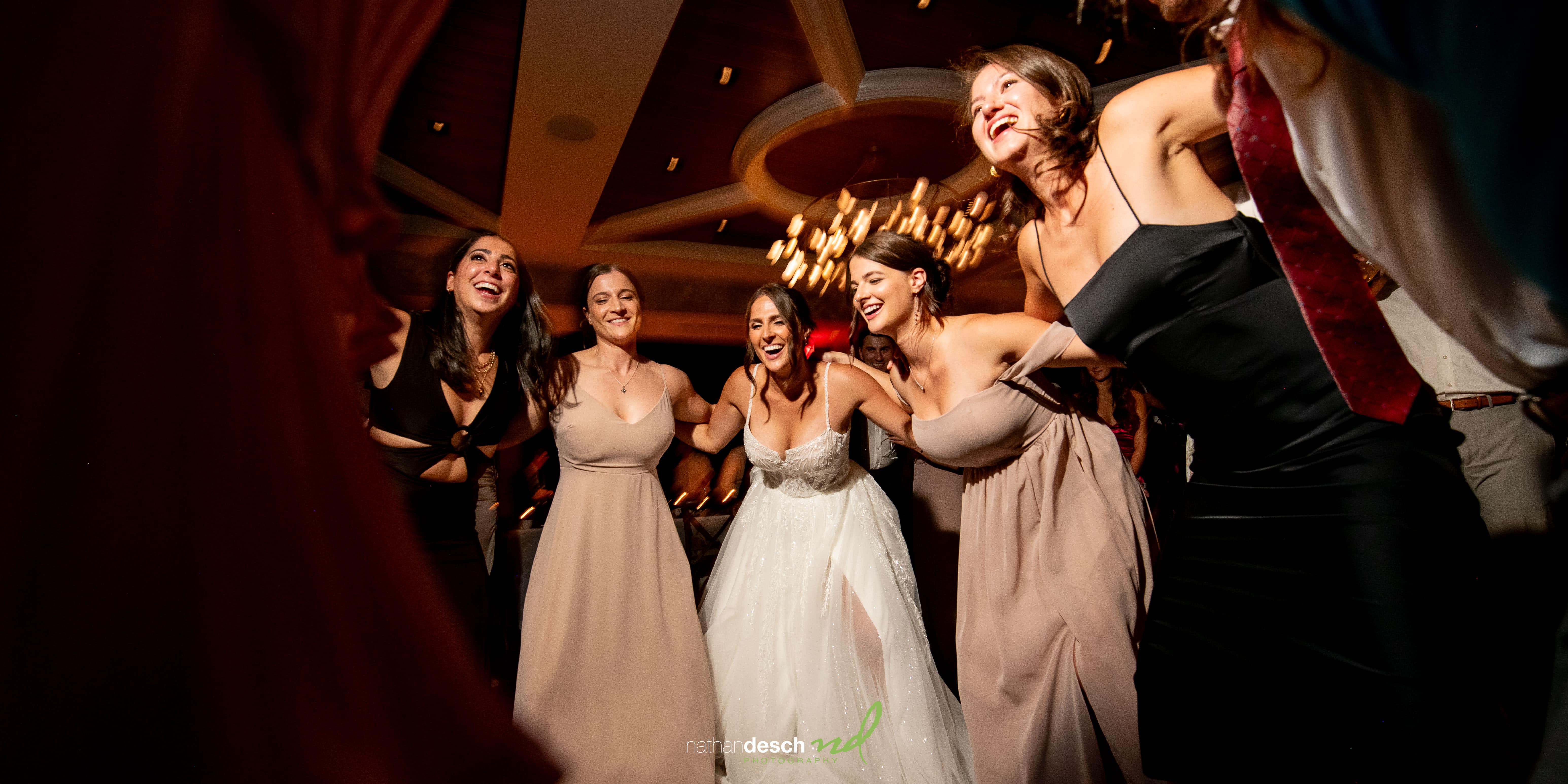 Bride dancing with Friends