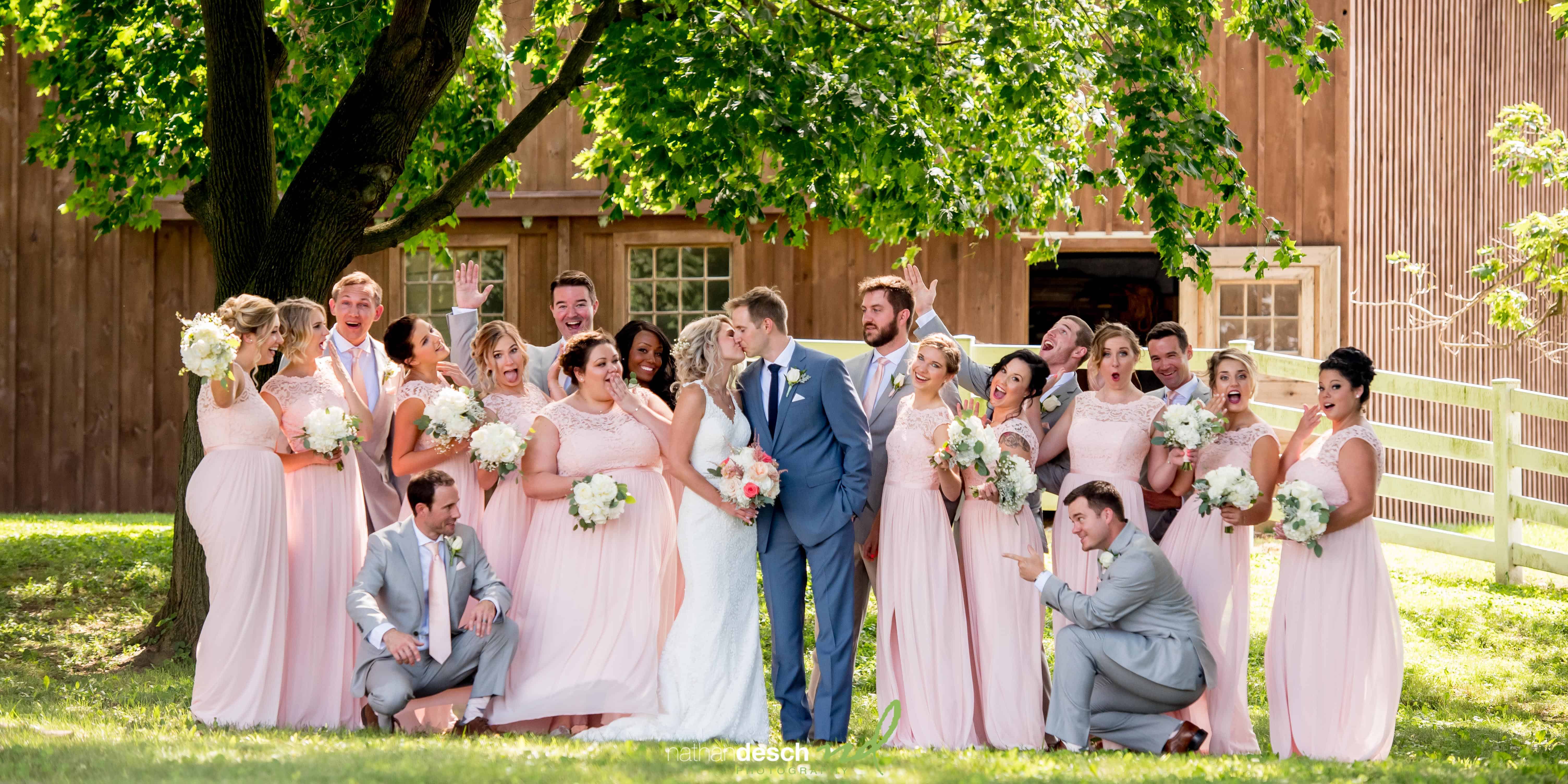 Summer wedding at the barn at silverstone 