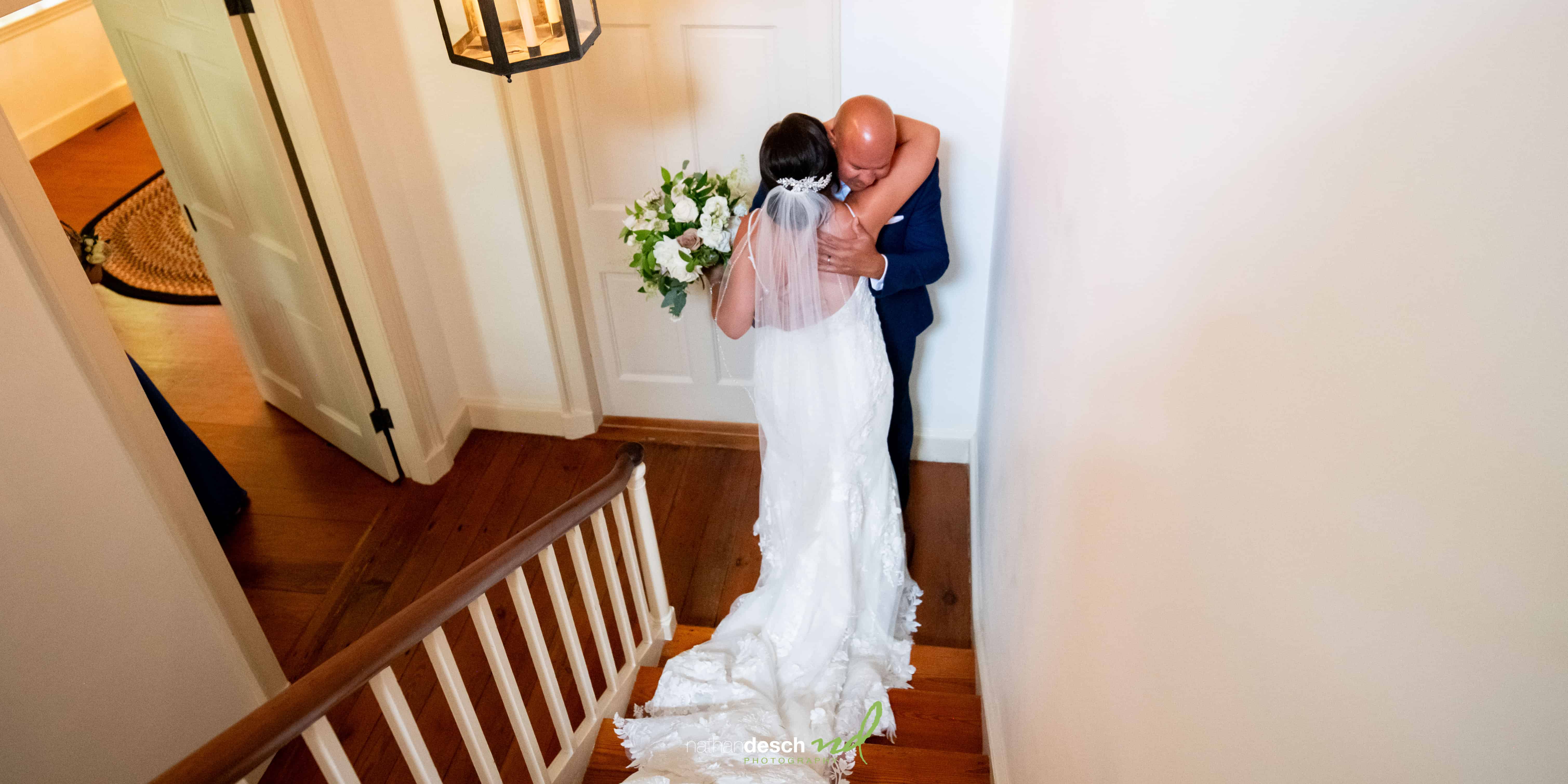 First look with bride's father